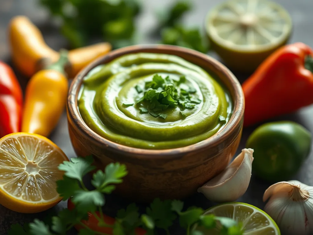 Peruvian Aji Verde – Spicy Green Sauce Recipe with Cilantro and Aji Peppers