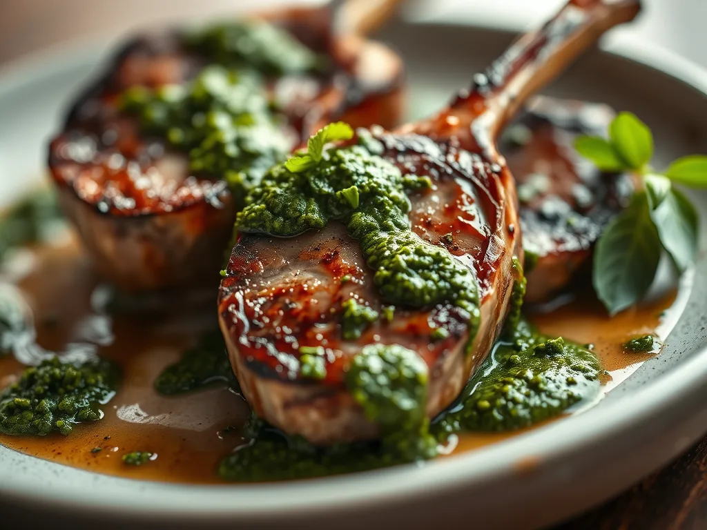 Pan-Seared Lamb Chops with Mint Pesto – Quick and Elegant Recipe