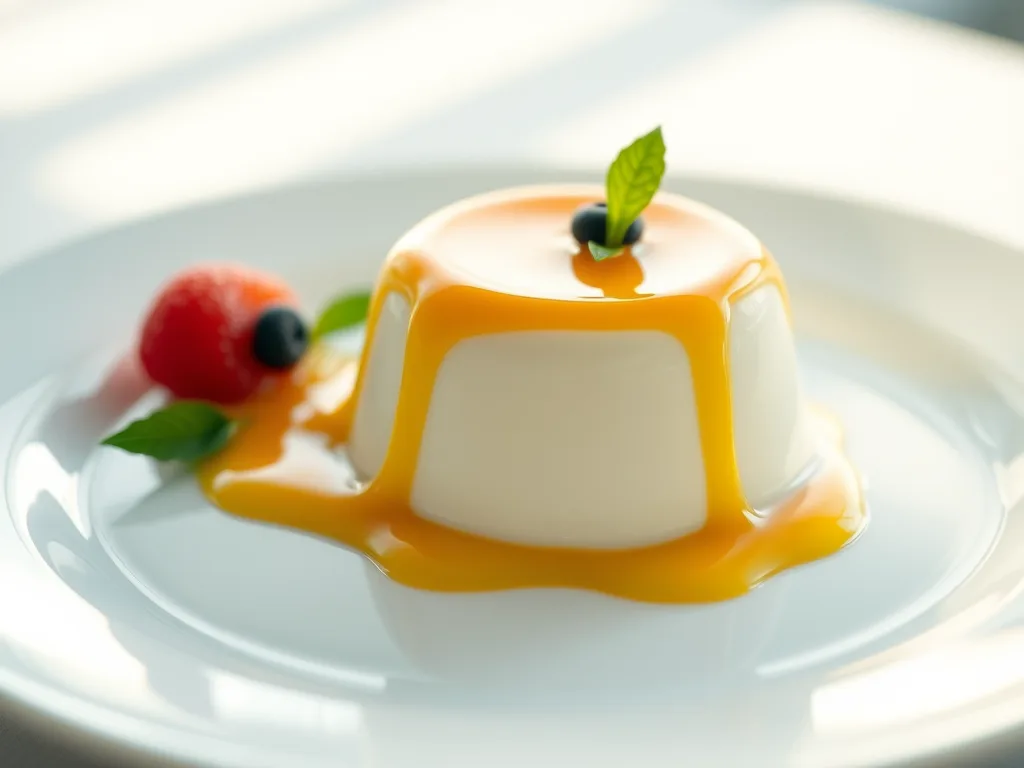 Coconut Lime Panna Cotta with Mango Coulis – Creamy Tropical Dessert