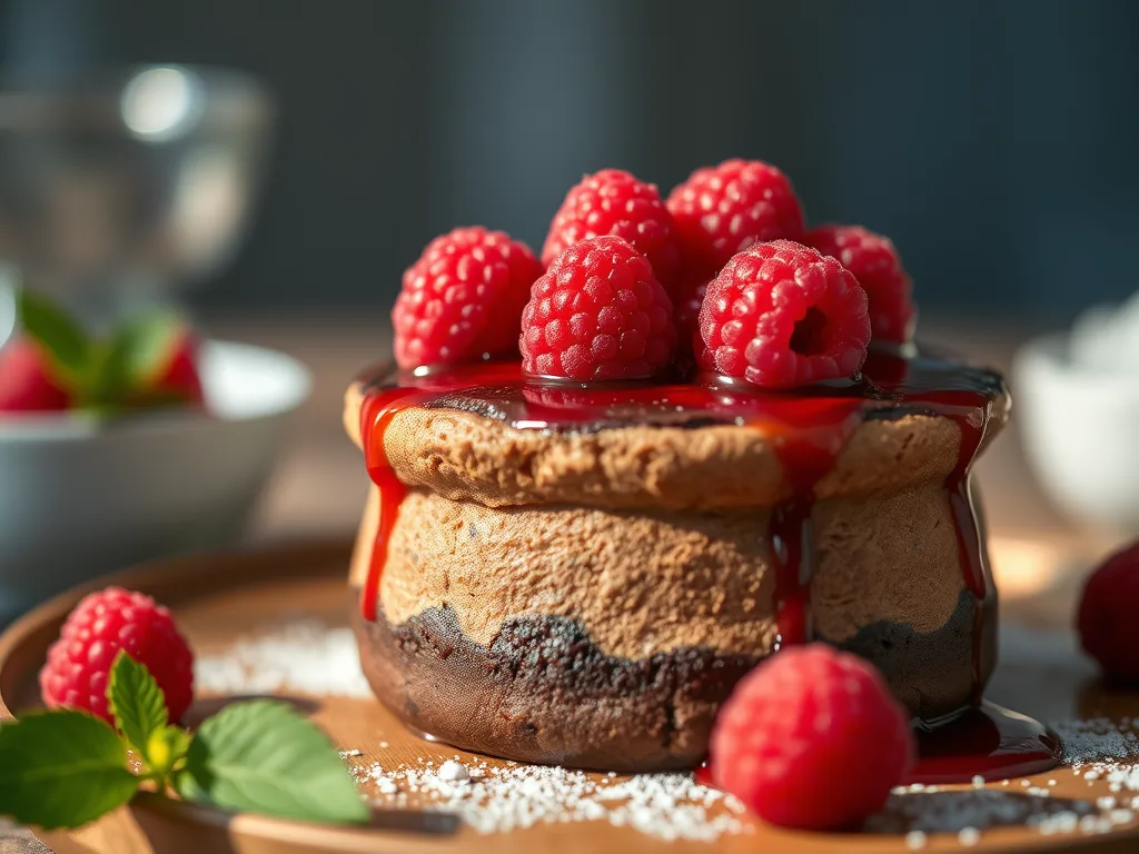 Classic Chocolate Soufflé with Raspberry Sauce Recipe