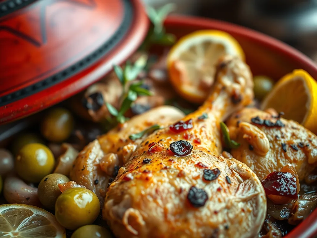 African Chicken Tagine with Preserved Lemons – Moroccan-Inspired Recipe