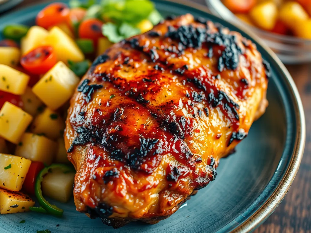 Caribbean Jerk Chicken with Pineapple Salsa