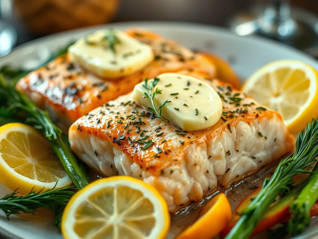Baked Salmon with Lemon Herb Butter