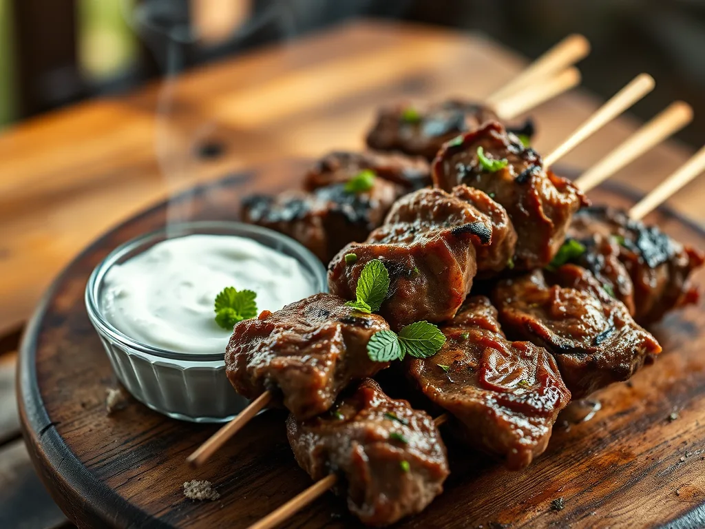 Turkish Lamb Kebabs with Mint Yogurt Sauce