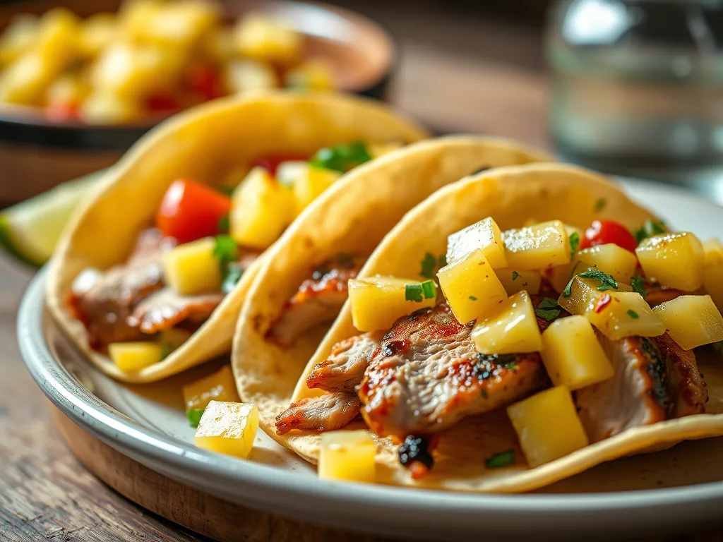 Pork Tacos with Pineapple Salsa – Easy Mexican Street Taco Recipe