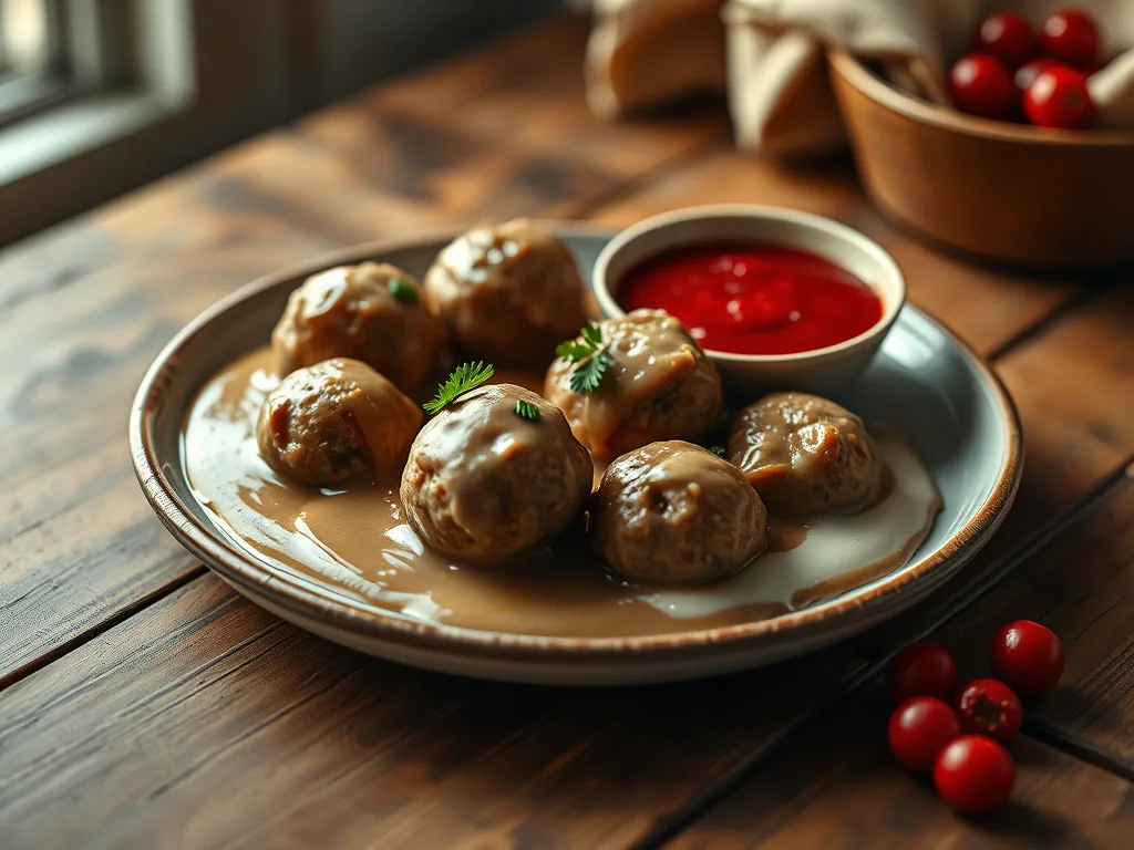 Swedish Meatballs with Lingonberry Sauce Scandinavian Recipe