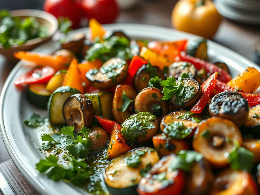 Argentinian Chimichurri with Grilled Vegetables Recipe