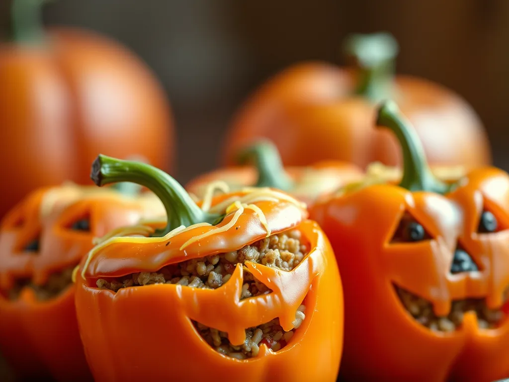 Spooky Stuffed Bell Peppers – Halloween-Themed Dinner Recipe