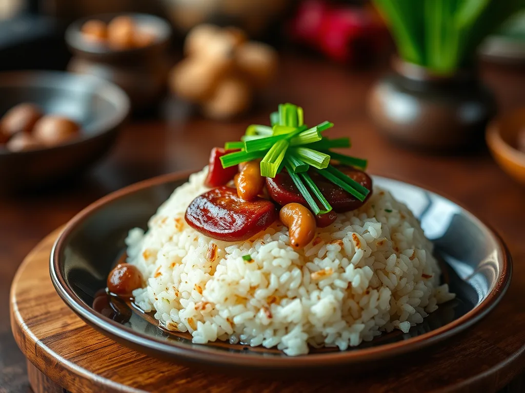Chinese Sticky Rice Stuffing a Festive Sausage and Chestnut Recipe
