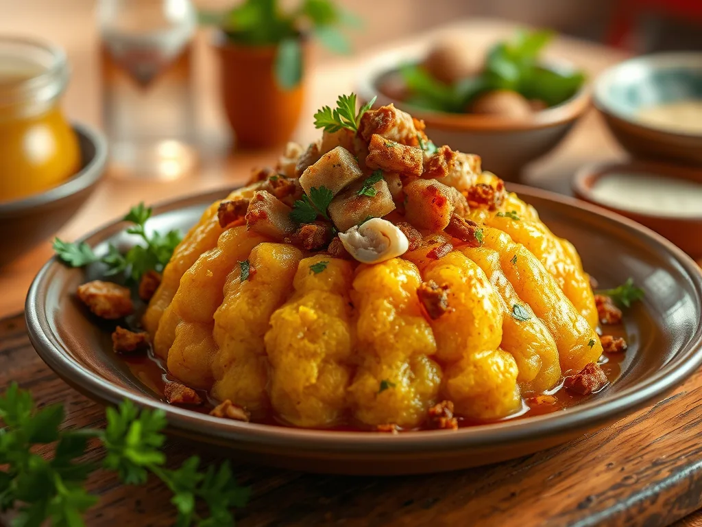 Authentic Puerto Rican Mofongo Recipe with Garlic and Plantains