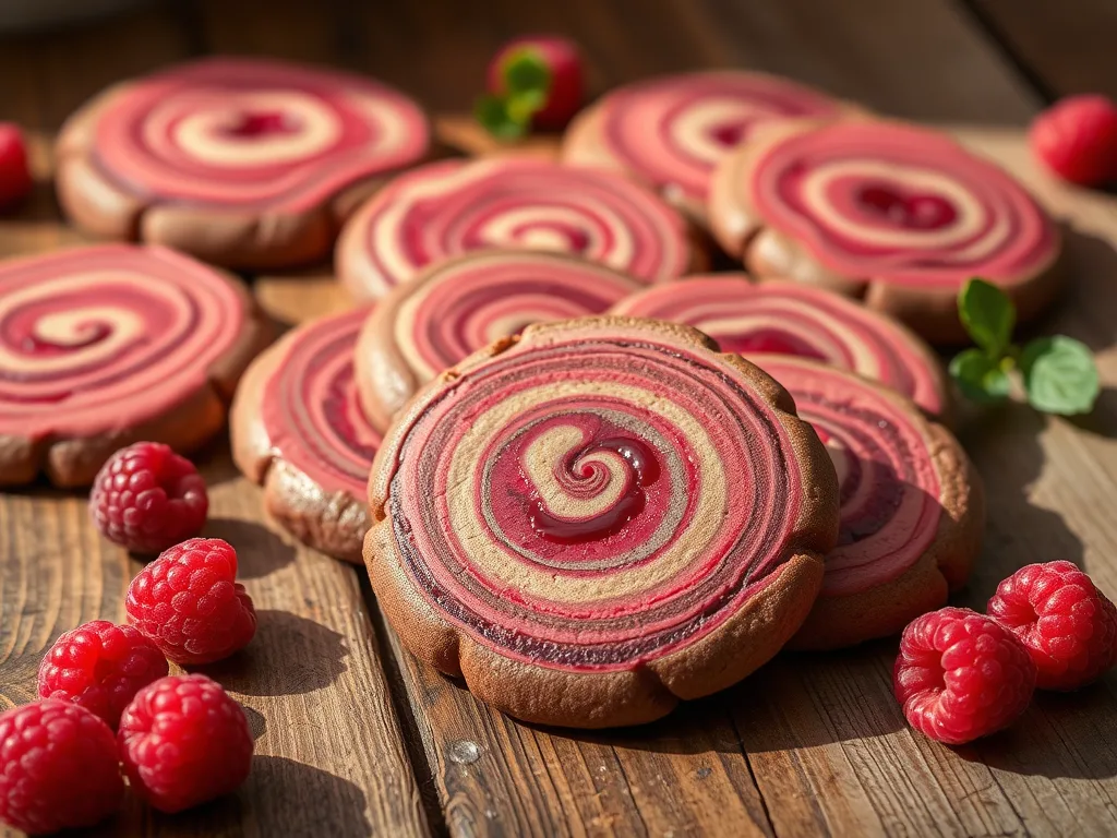 Ruby Chocolate & Raspberry Swirl Cookies